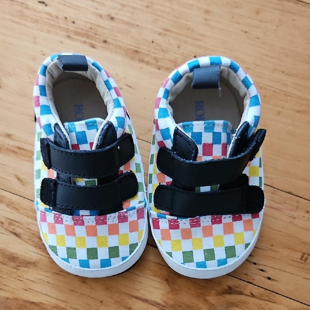 Robeez Multicolor Checkered Kids Sneakers